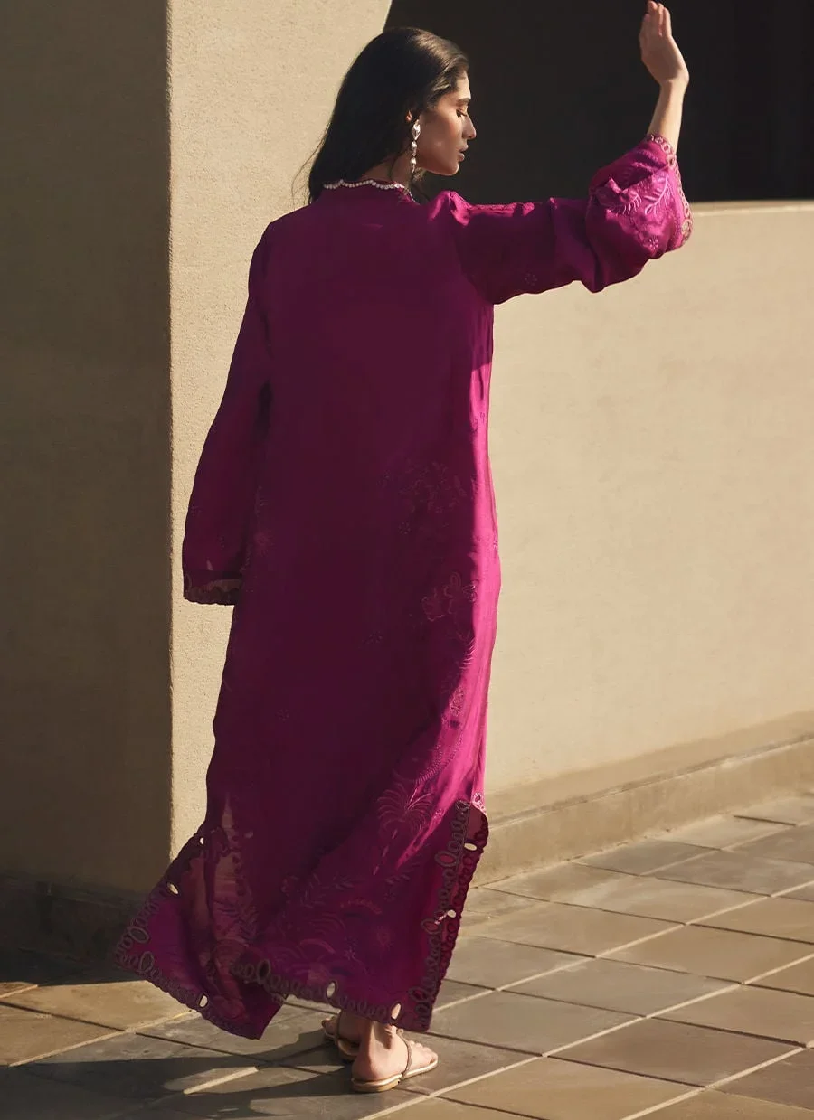 Aerie Hot Pink Kaftan – Farah Talib Aziz Luxury Pret Image 5