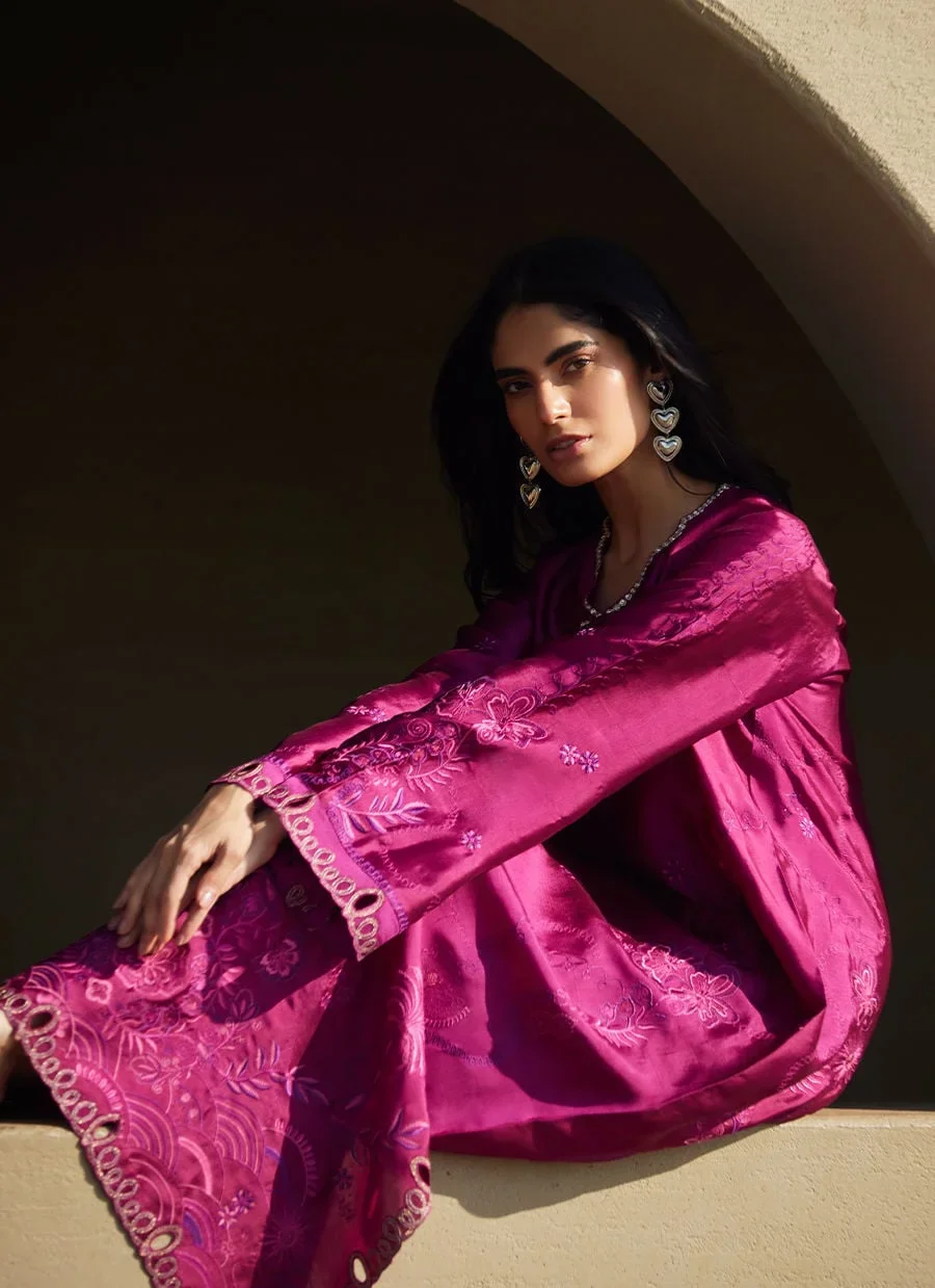 Aerie Hot Pink Kaftan – Farah Talib Aziz Luxury Pret Image 9