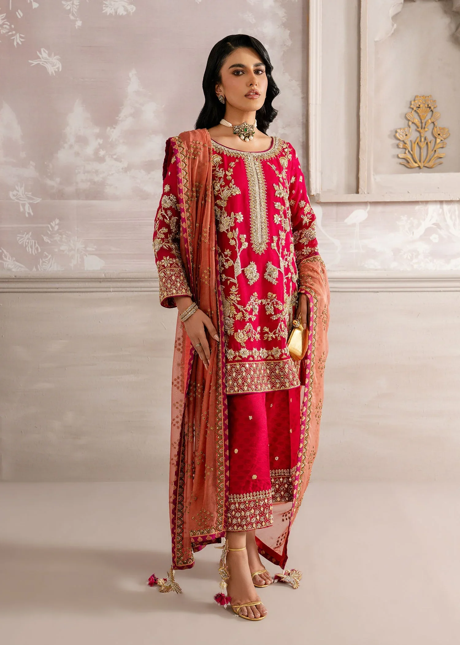 Bold Pink– Mahgul Formal Wear Image 1