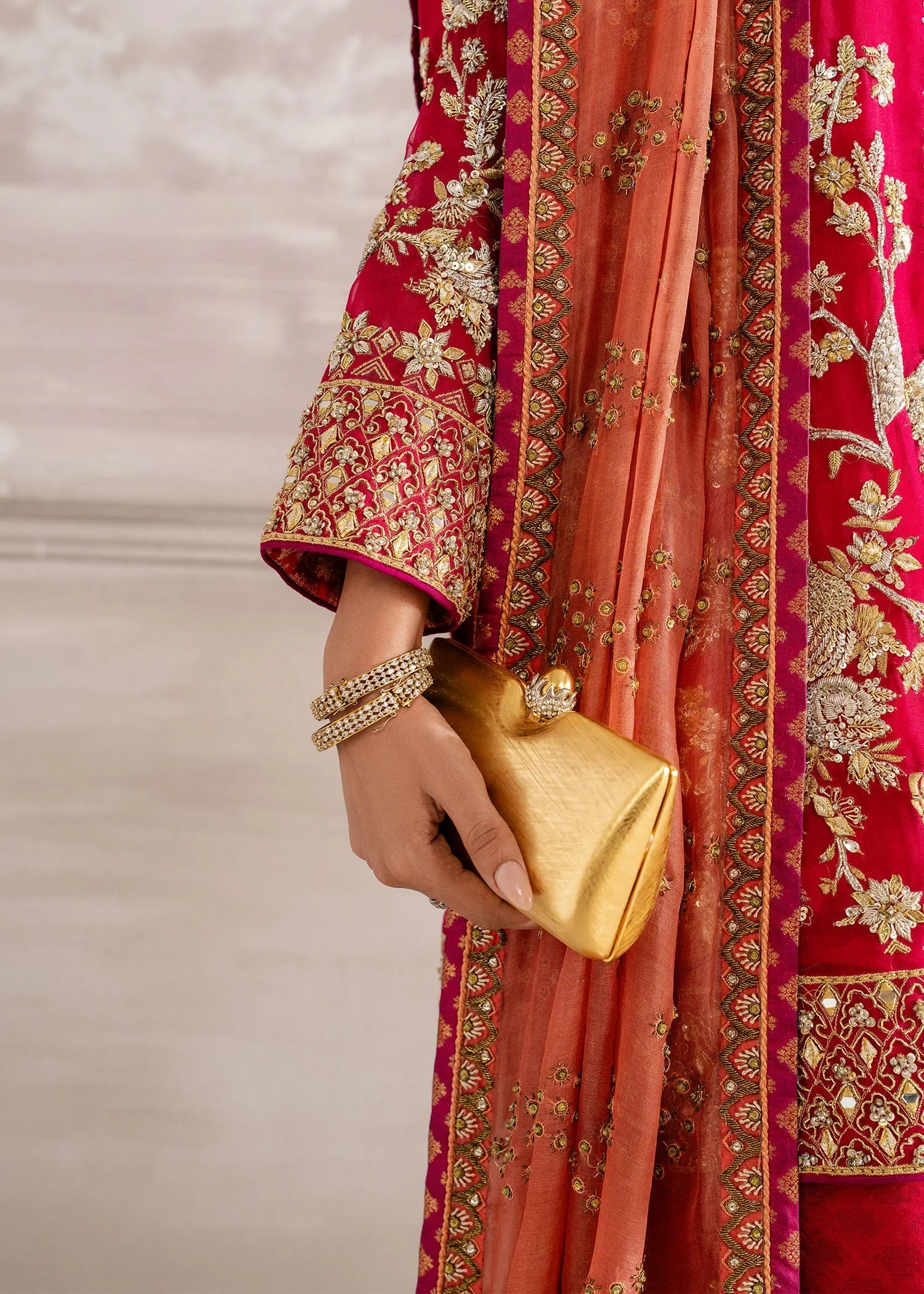 Bold Pink– Mahgul Formal Wear Image 2