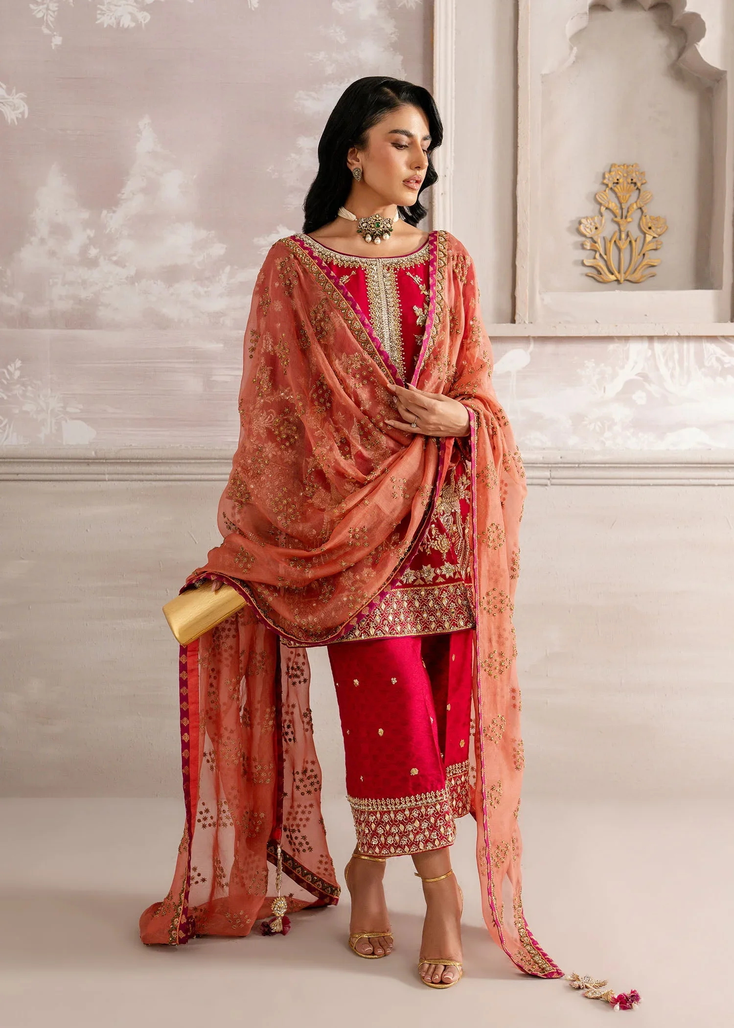 Bold Pink– Mahgul Formal Wear Image 4