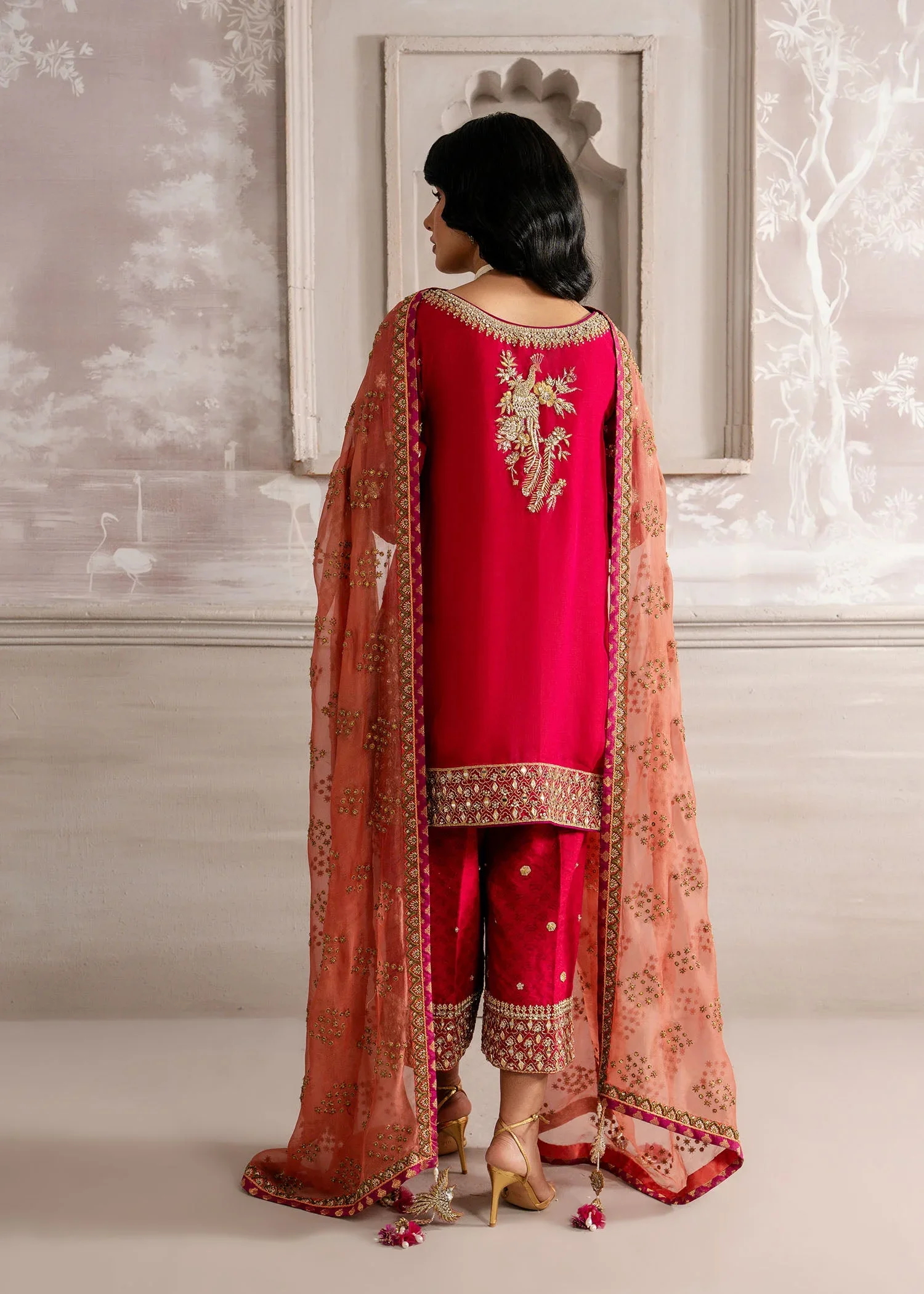 Bold Pink– Mahgul Formal Wear Image 6