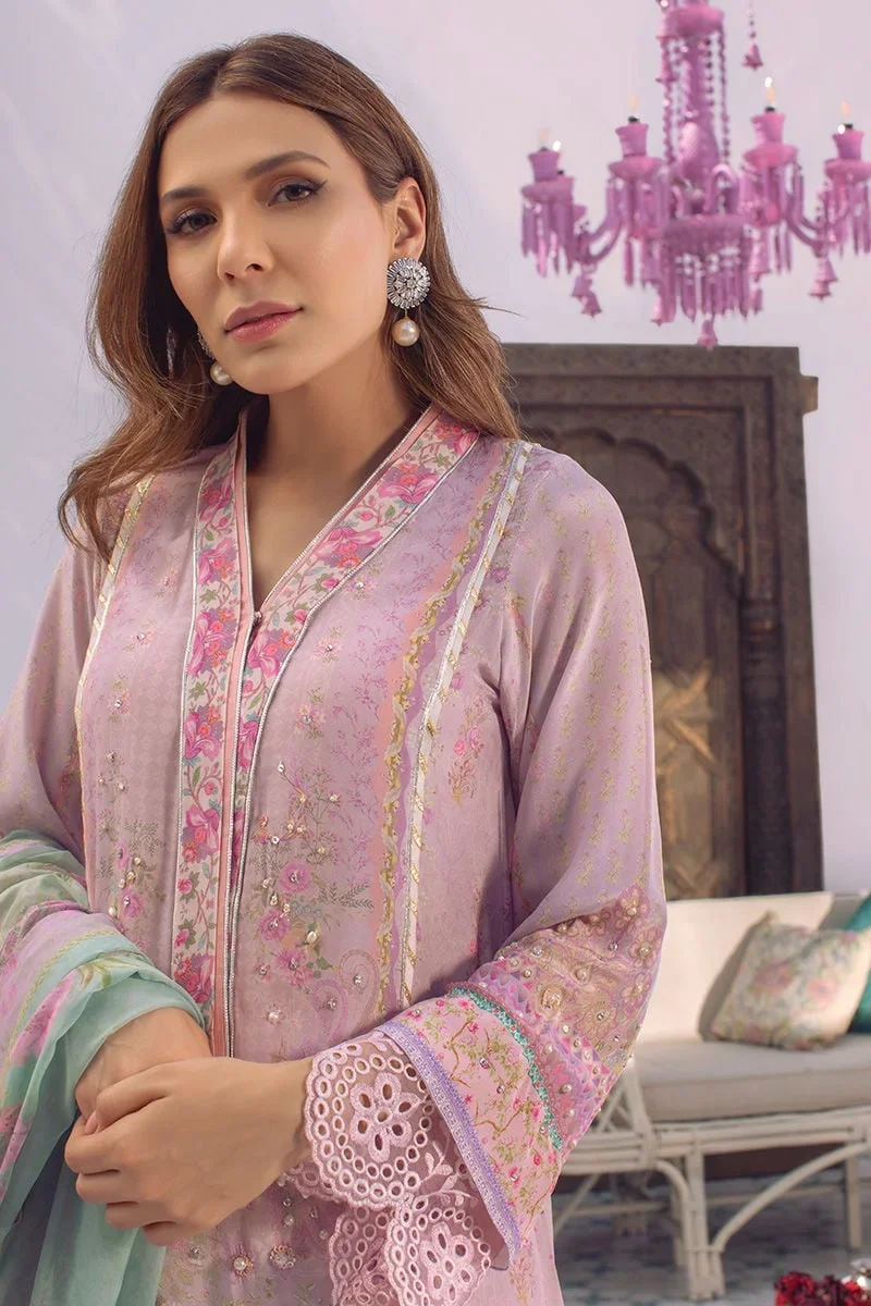 Lilac Paisley  – Ansab Jahangir Luxury Pret Image 2
