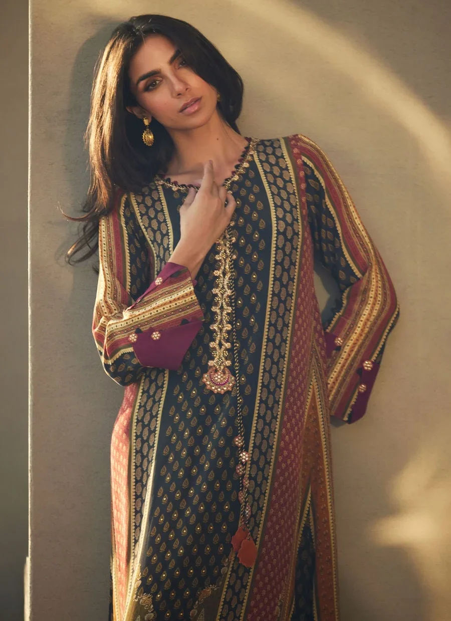 Ophelia Onyx Crepe Kaftan – Farah Talib Aziz Casual Wear Image 1