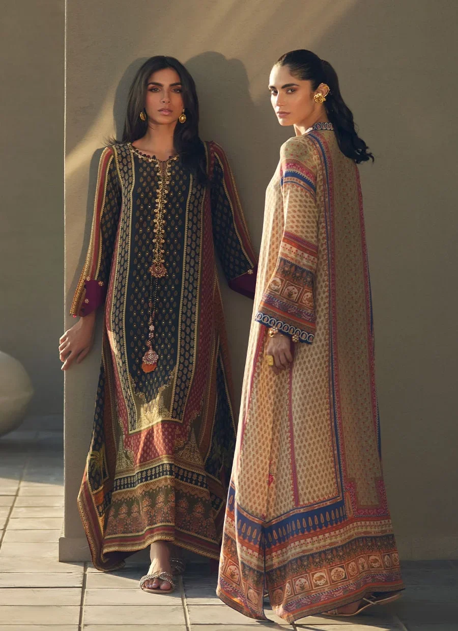 Ophelia Onyx Crepe Kaftan – Farah Talib Aziz Casual Wear Image 9