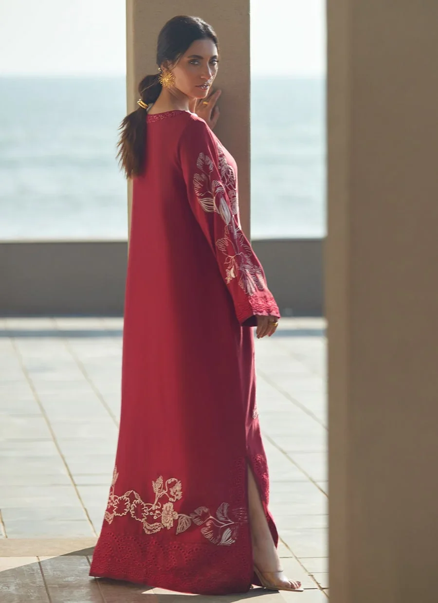 Siren Scarlett Silk Kaftan – Farah Talib Aziz Casual Wear Image 10