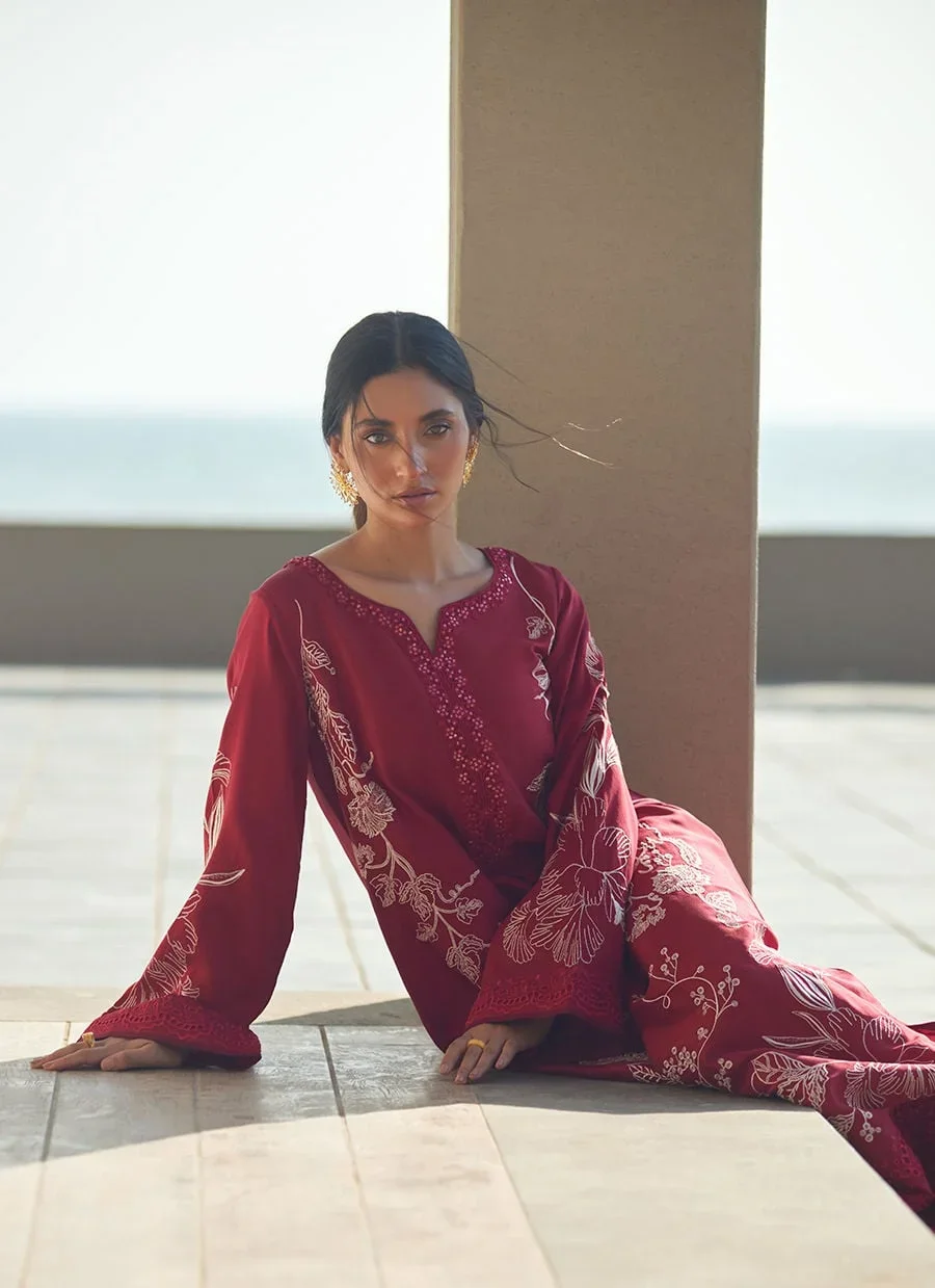 Siren Scarlett Silk Kaftan – Farah Talib Aziz Casual Wear Image 16