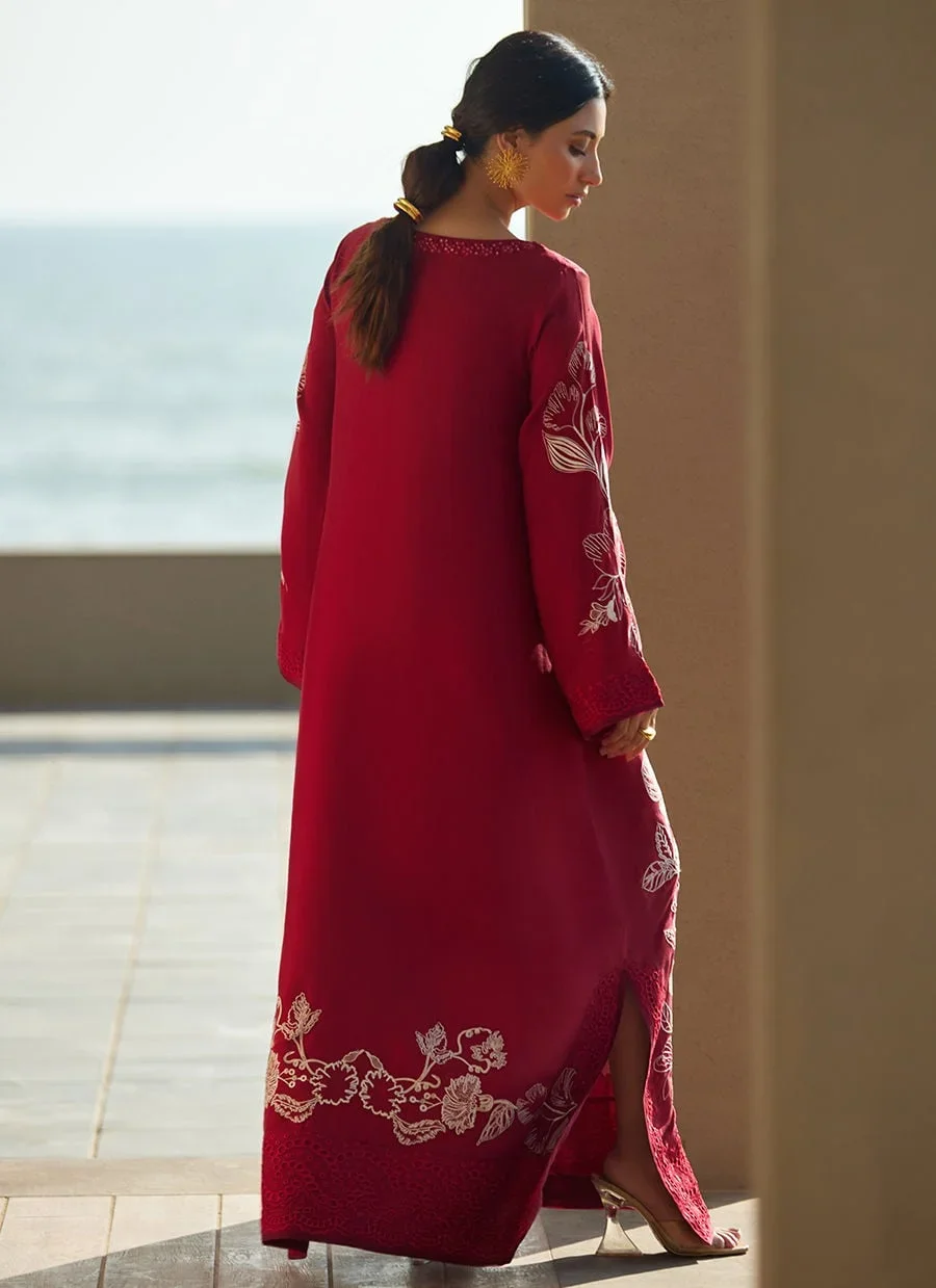 Siren Scarlett Silk Kaftan – Farah Talib Aziz Casual Wear Image 6