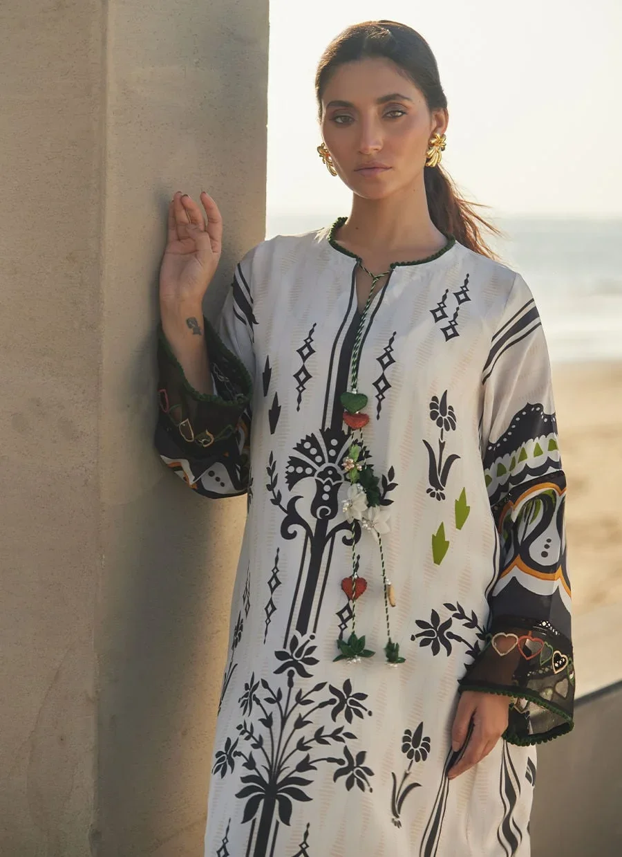 Zenya Crepe Kaftan – Farah Talib Aziz Casual Wear Image 3