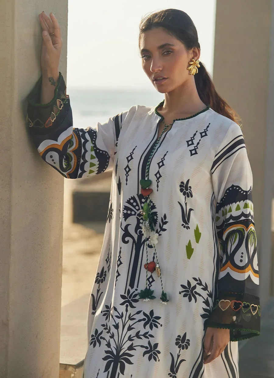 Zenya Crepe Kaftan – Farah Talib Aziz Casual Wear Image 6