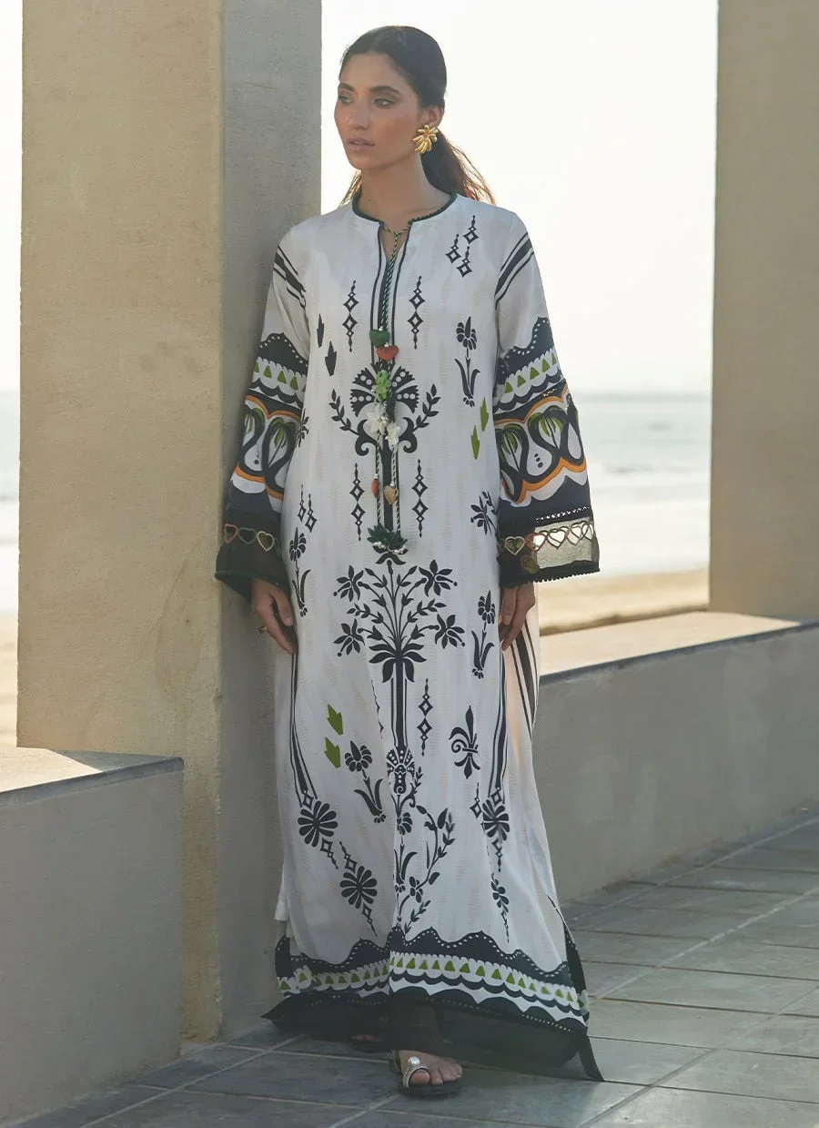 Zenya Crepe Kaftan – Farah Talib Aziz Casual Wear Image 8